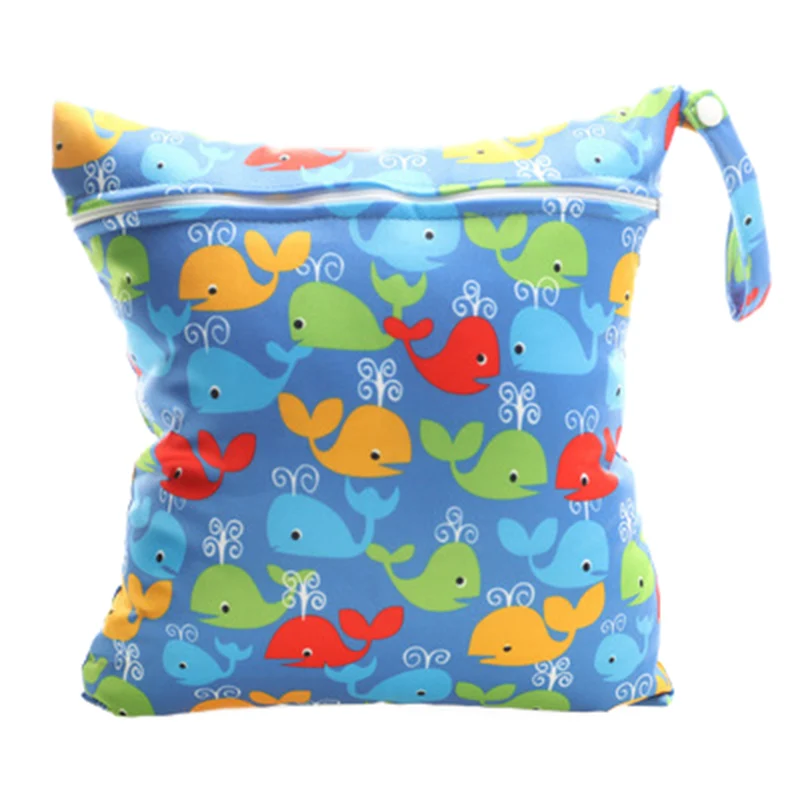 Baby Diaper Bag Cartoon Waterproof Wet Dry Bag Stroller Hang Tote Mom Maternity Changing Nappy Wetbag Wet Cloth Baby Care BB6035 (10)