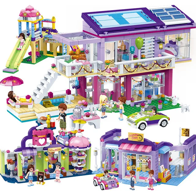 

Fairy tale film diy toy funny Princess Castle Compatible Legoe Friends City Castle Model Blocks Girl Toys for kid