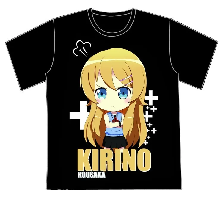 Oreimo Kousaka kirino, летняя футболка в японском стиле, футболка с аниме, милая модная одежда, мужская и женская повседневная футболка с короткими рукавами, топы