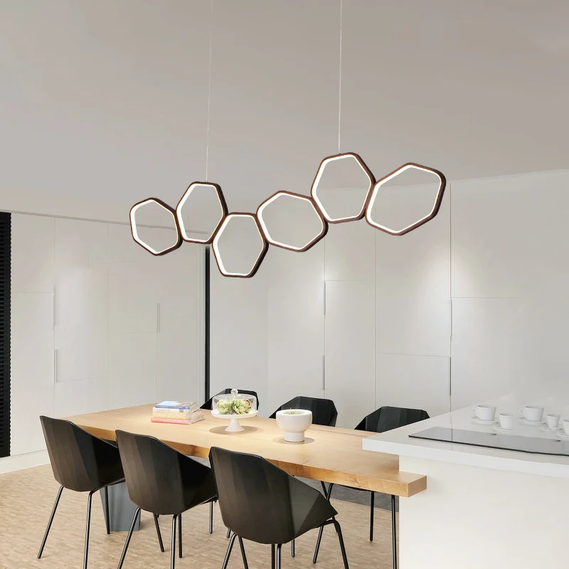 Minimalism Modern LED Pendant Lights for Dining Kitchen Room Living Room White or Coffee Color Hang - 32872661194