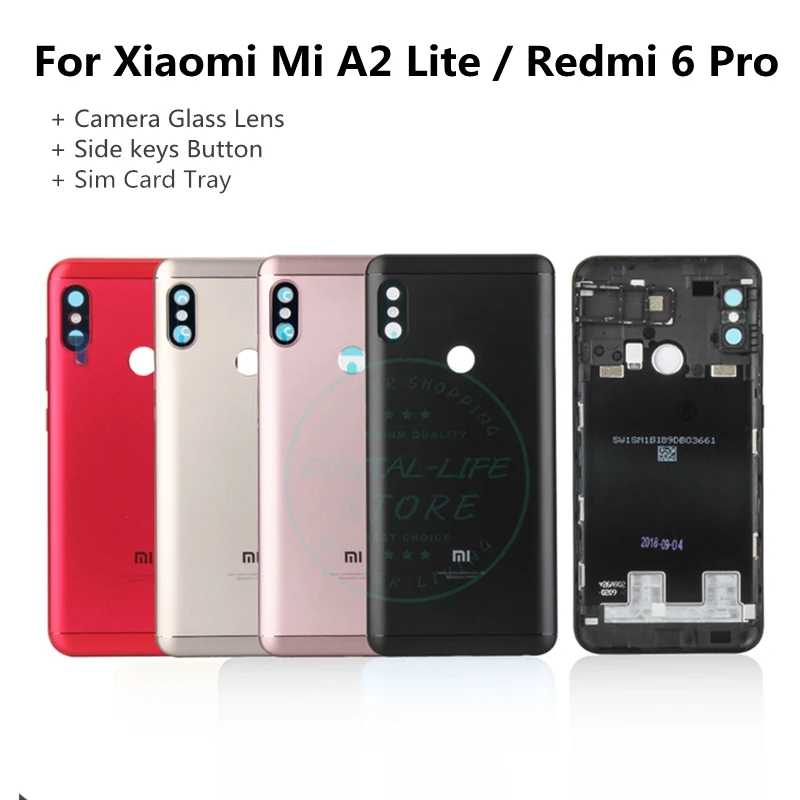 

For Xiaomi Mi A2 Lite Original Back Battery Cover Battery Door Housing For Xiaomi Redmi 6 Pro Replacement Repair Spare Parts