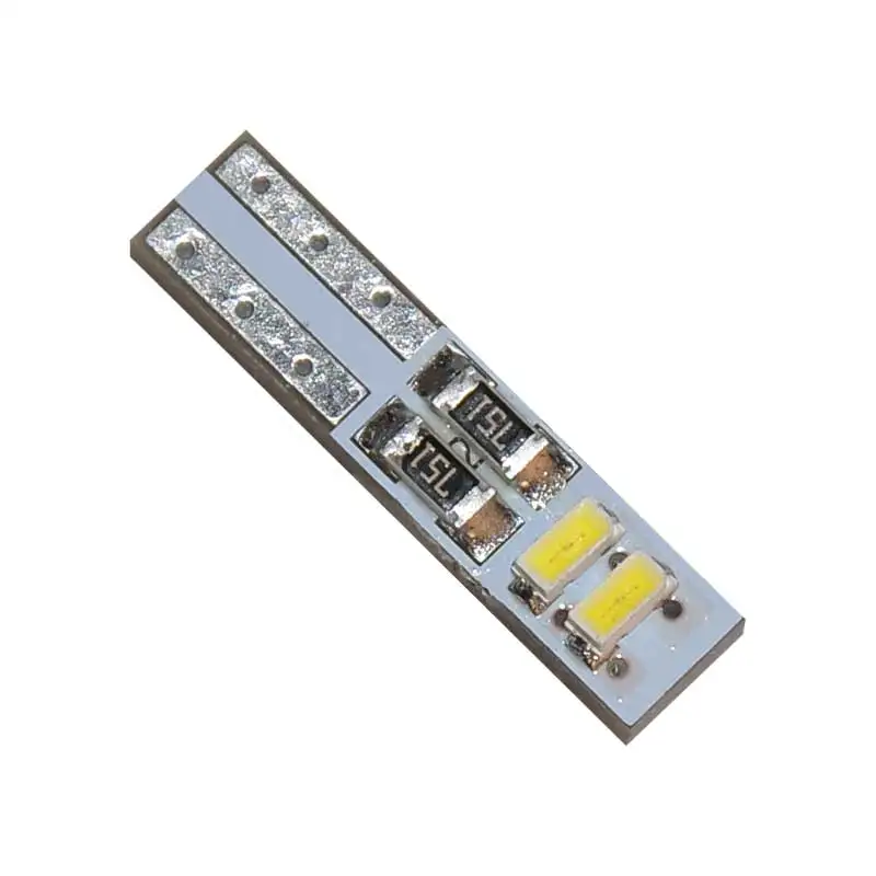 10Pcs Car LED Light Bulbs T5 4 SMD 3014 Auto Signal Lamp Instrument Lights Warm White 3000K White 6000K DC 12V Car Styling