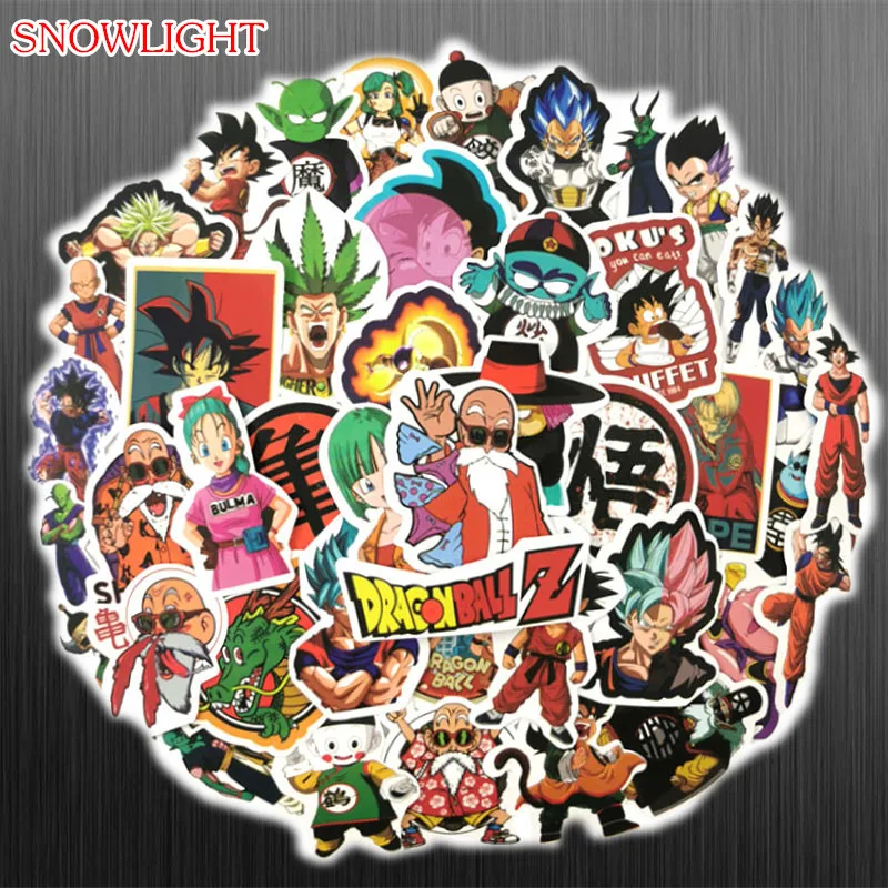 

50 Pcs The Japan Anime Dragon Ball Doodle Stickers For Car Laptop Skateboard Pad Bicycle PS4 Phone Luggage Decal Toy Sticker