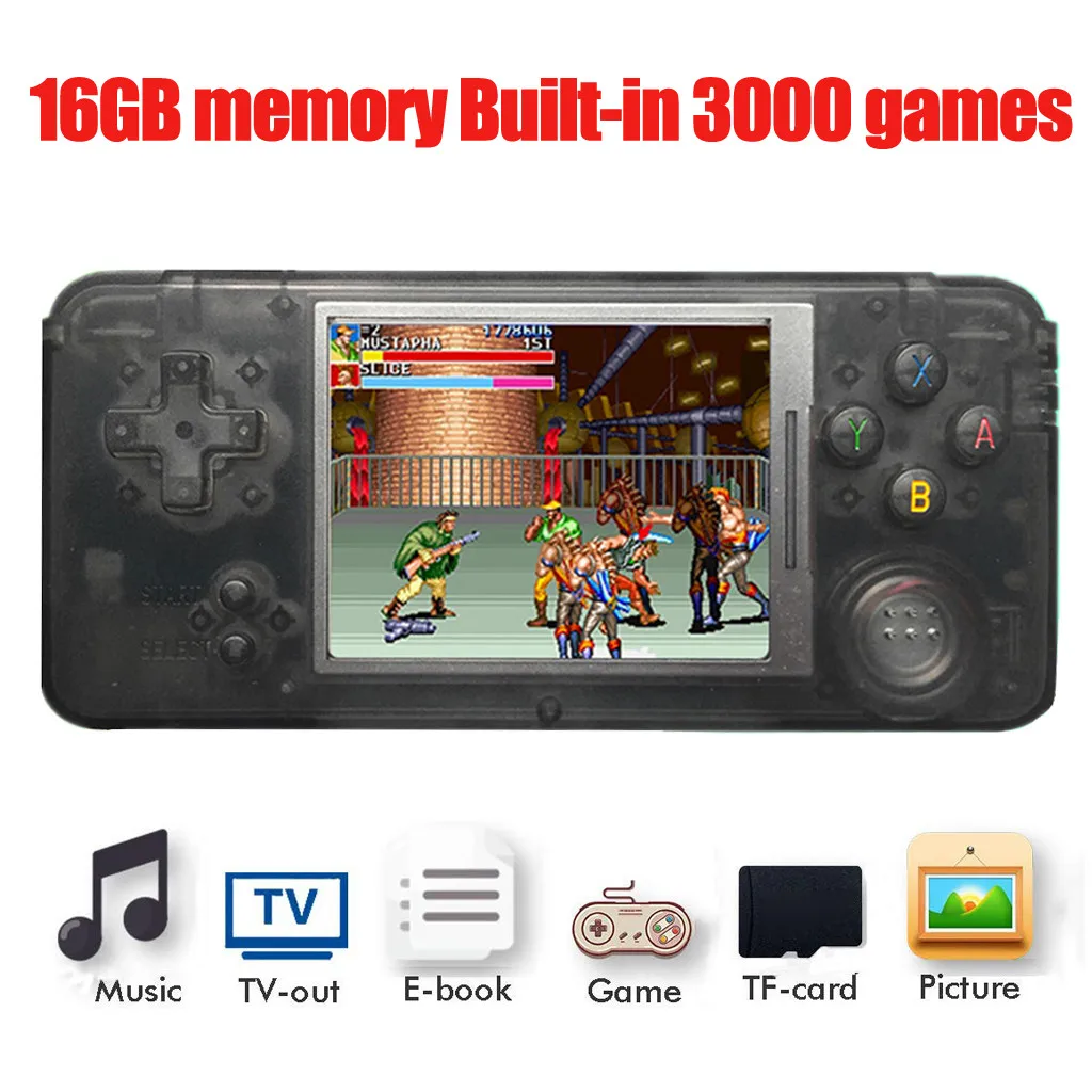 Game Console Handheld 16GB New Retro Children Mini 3000 Classic Games Console De Jeux Spelcomputer Met Games Gift 18Nov28