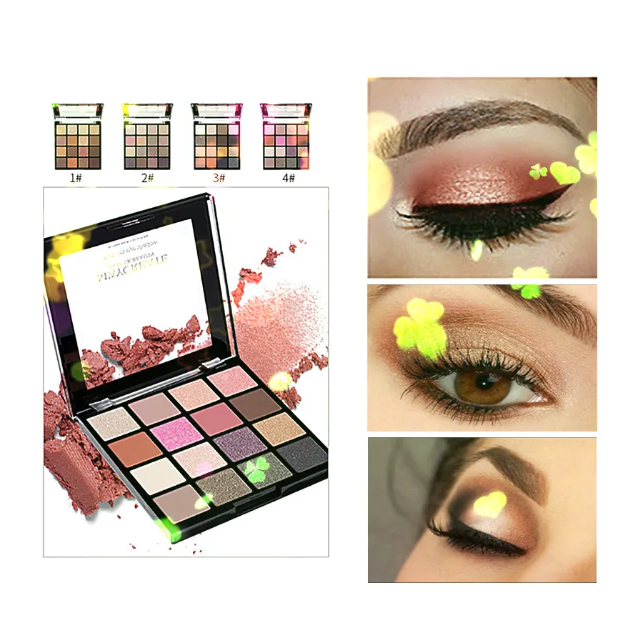 

JEAN MISS 16 Colors Fashion Charming Eyeshadow Palette Matte Shimmer Eye Shadow Glitter Eyes Shadow Make Up Powder