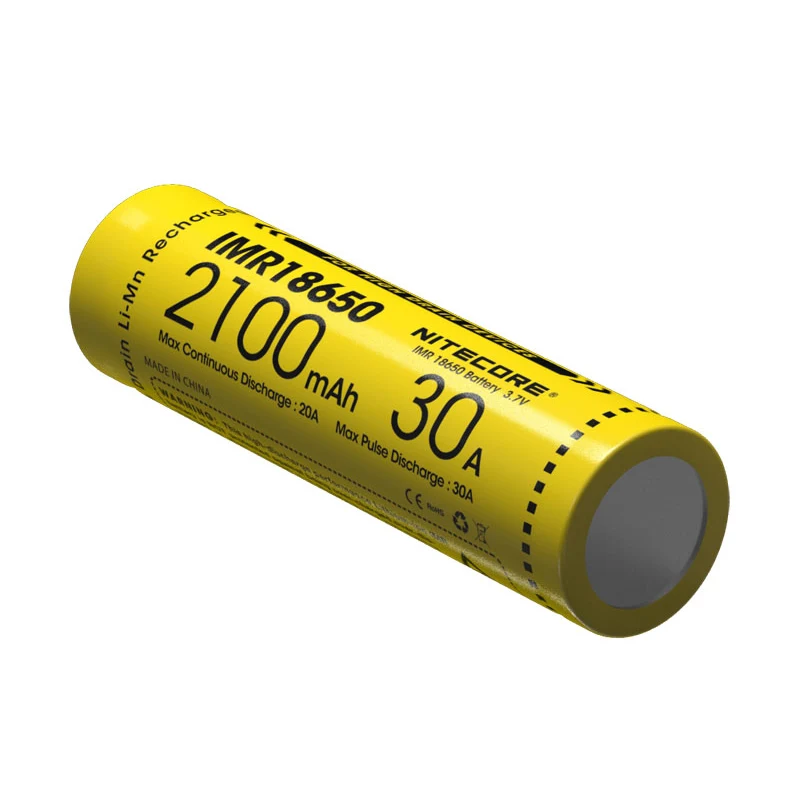 

1pc NITECORE IMR18650 2100 mAh 30A 3.7 V High-performance rechargeable protected Li-ion for vaping devices