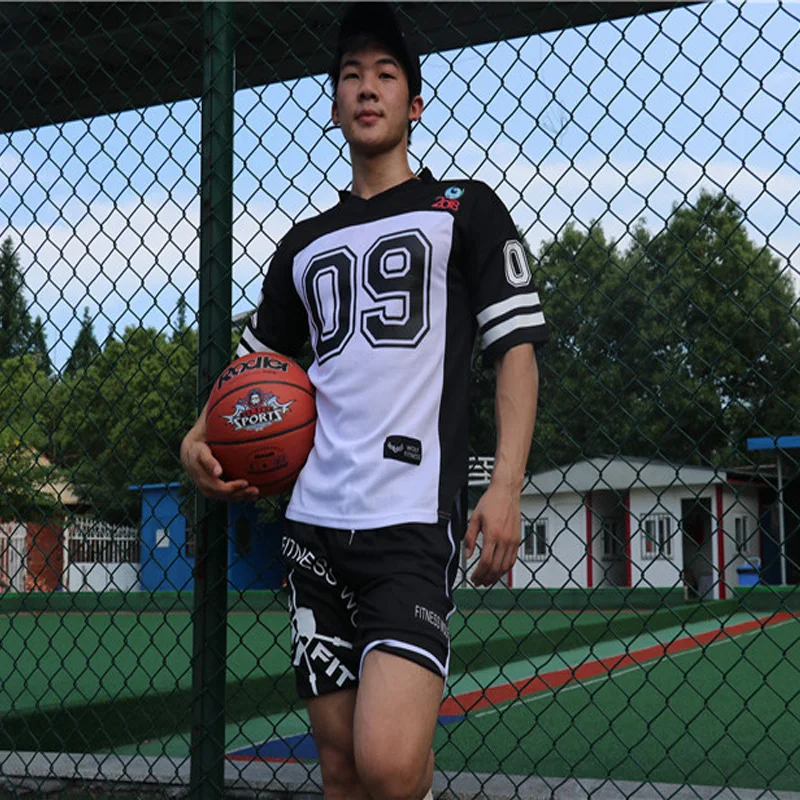 

ESTHETIQUE BODY Men's Sport Running Shirt Quick Dry Short Sleeve Basketball Soccer Training T Shirt Men Gym Clothing Sportswear