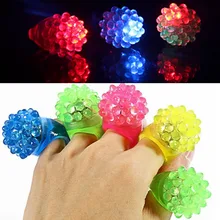 20 светодиодный мерцающий свет светящийся яркий ухабистый кольца Медуза светящаяся игрушка для вечерние рейвы костюмы на Хэллоуин случайный цвет