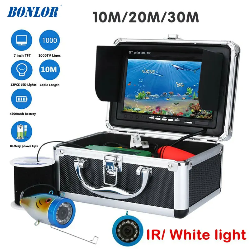 #^Special Price BONLOR 7\ TFT Color Monitor Underwater Fish Finder 1000TVL HD White light / IR Ocean Ice Fishing Camera with Power display #^Special Price BONLOR 7\ TFT Color Monitor Underwater Fish Finder 1000TVL HD White light / IR Ocean Ice Fishing Camera with Power display