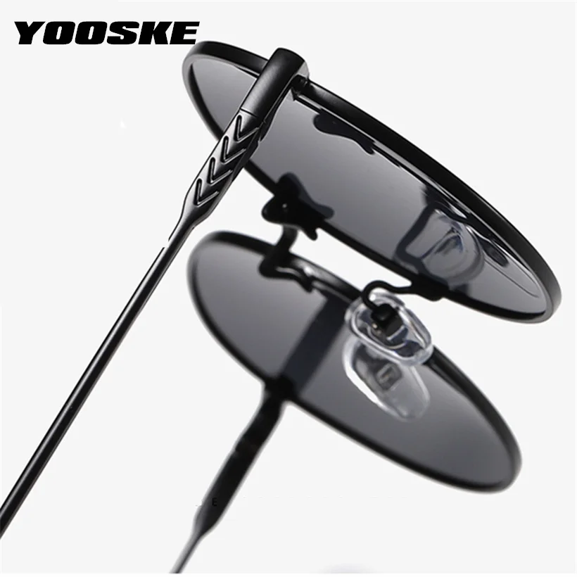 YOOSKE мужские поляризованные солнцезащитные очки модные брендовые дизайнерские женские круглые солнцезащитные очки ретро очки для вождения мужские UV400 защита