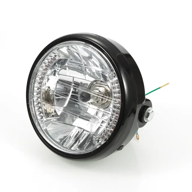 7" Motorcycle Headlight H4 Halogen Bulb 12V Bike Chopper Bobber Front