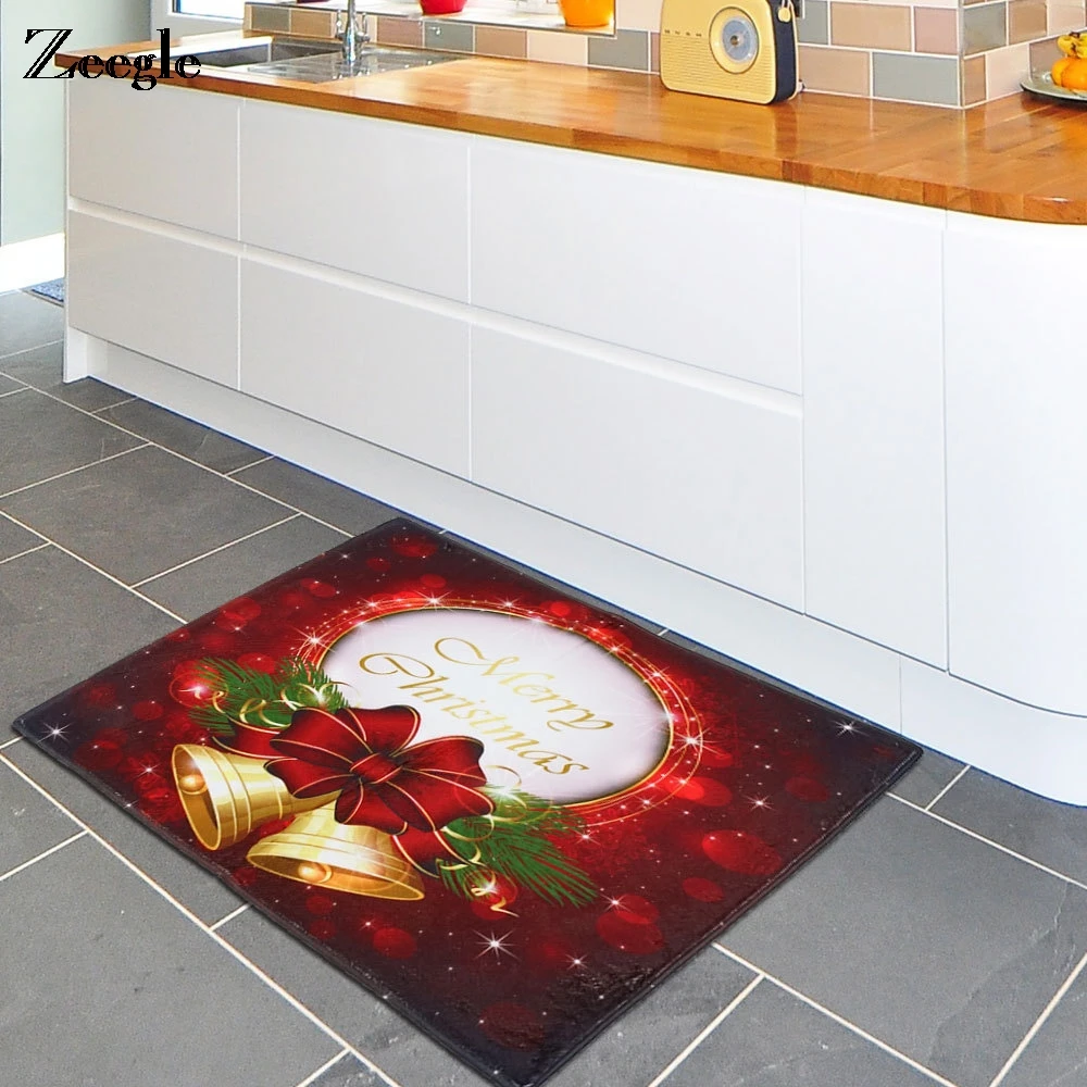 Zeegle Door Mats For Entrance Door Outdoor Rugs Christmas Carpet For Children Soft Mats Bedroom Floor Mat Non-slip Kitchen Rug