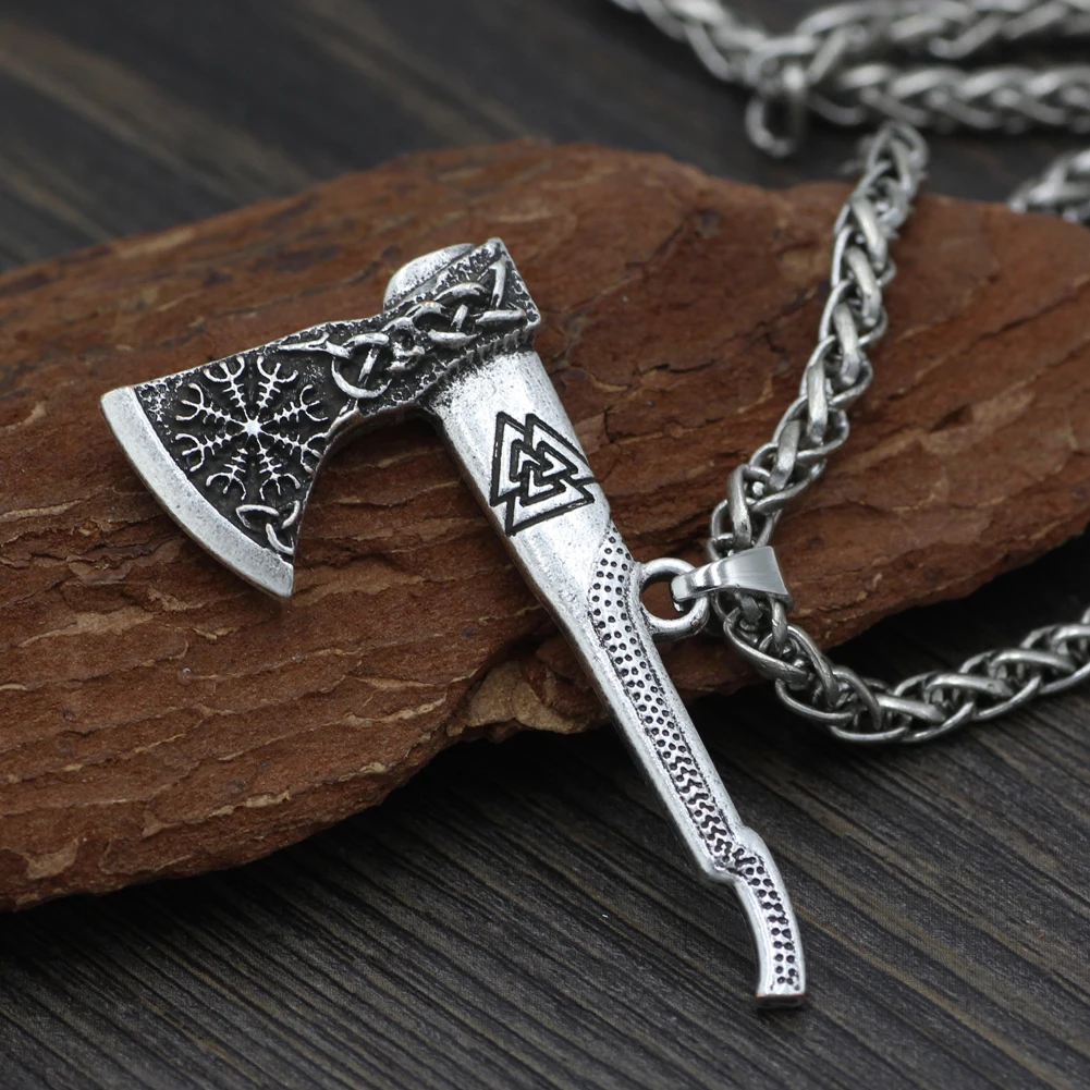 Мужчины Викинг один мА мужчины скандинавский троица валкнут Vegvisir компас амулет
