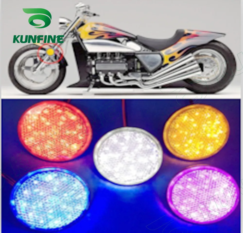KUNFINE Universal Motorcycle 12V 24LED Round Reflector Signal