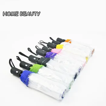 

Automatic folding umbrella female male rain transparent women's umbrella from a rain YS004