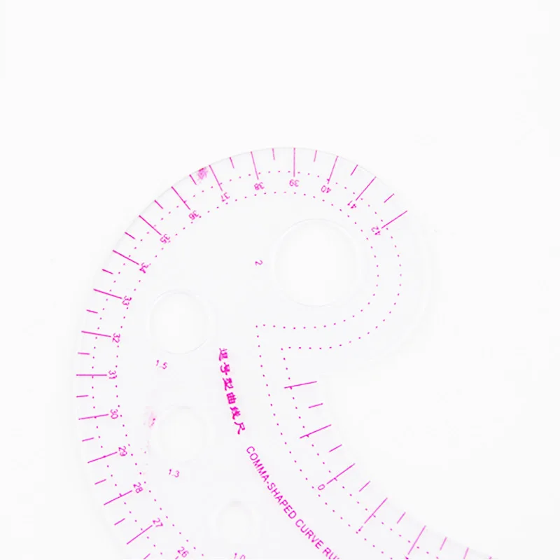 1 шт., форма запятой, французская кривая линейка, пластиковый инструмент для рисования, стильный дизайн, швейная линейка, кавайные канцелярские принадлежности, офисные принадлежности, подарки