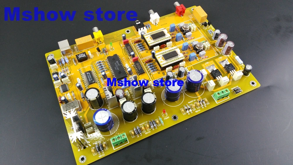 Mshow audio Parallel AD1865 SOIC DAC decoder board Hifi with TO-99 AD711 opampcoax and USB input