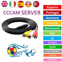 HD cccam Cline for 1 year Europe Free Satellite ccam Account Share Sever Italy/Spain/French/Germany IKS 1year TV 7 Cable