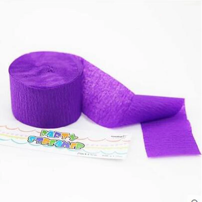 25 м Crinkled креповая бумага свадебный фон детская вечеринка на день рождения украшение Красочные стримеры рулон бумаги Baby Shower вечерние принадлежности - Цвет: 12
