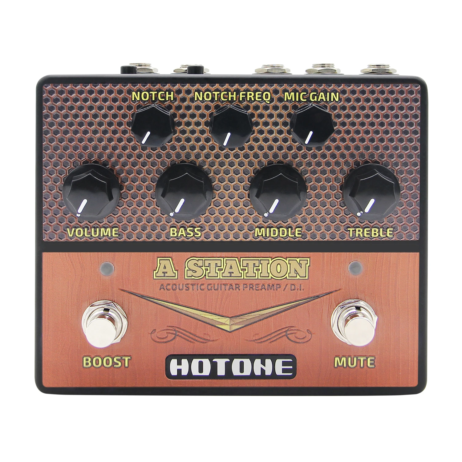 Hotone A Station Guitar Effect Pedal Acoustic Preamp with DI and
