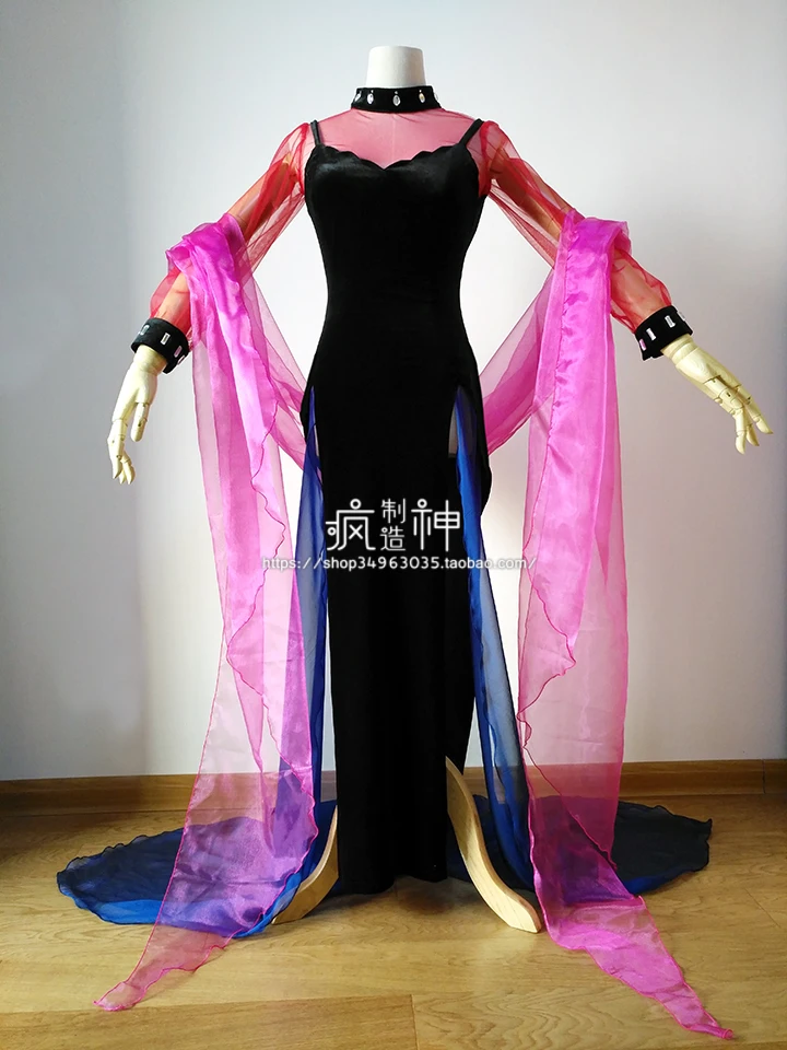 

sailor Moon Princess Chibi Usa Small Lady Serenity Tsukino Usagi Cosplay Costume long tail black dress