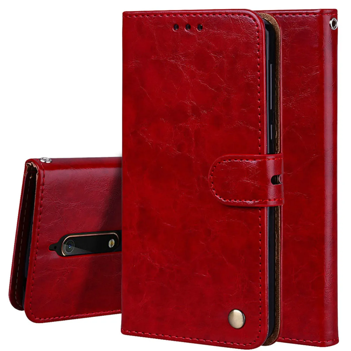 Flip Leather Case For Coque Nokia6 2018 Case For Fundas