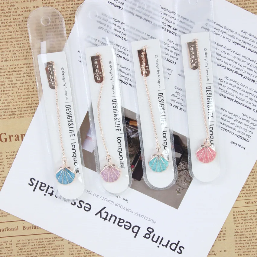 

Creative Shell Pendant Bookmark Stationery School Office Supply Escolar Papelaria