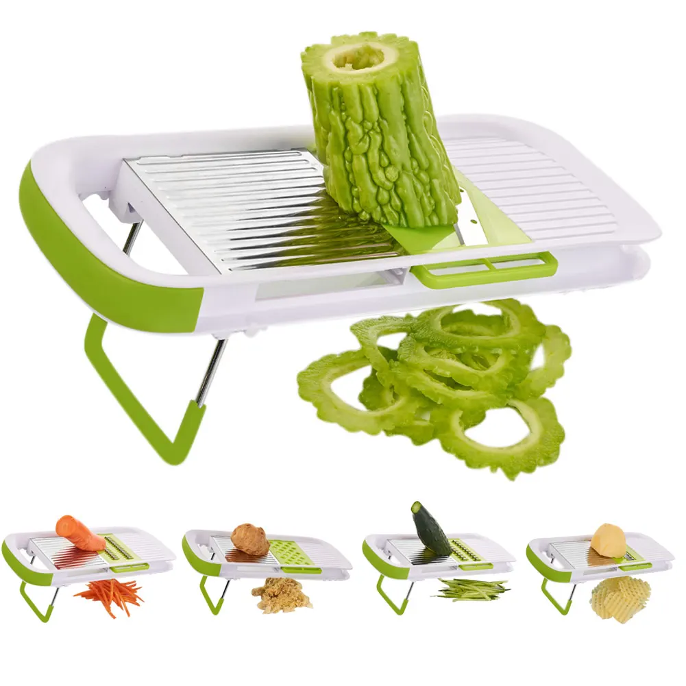 

5 In 1 Manual Potato Slicer Vegetable Fruit Cutter Stainless Steel Mandoline Onion Peeler Carrot Grater Dicer Home Kitchen Tools