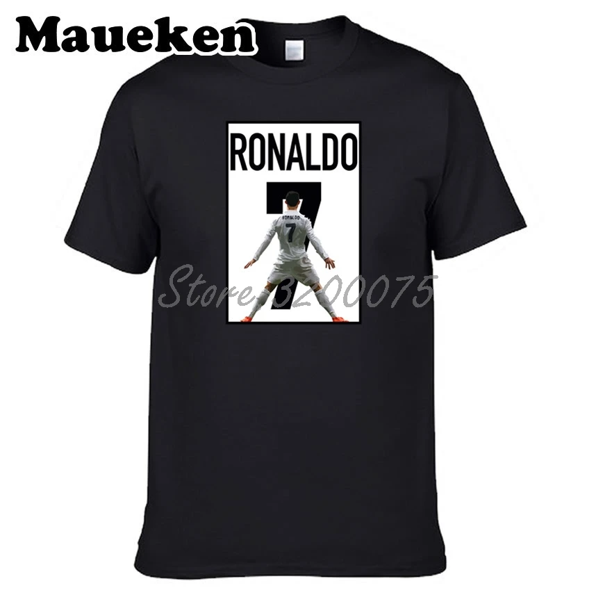 Мужская футболка с круглым вырезом Cristiano Ronaldo CR7 7 Iconic celebration Portugal Legend W17072705 | одежда