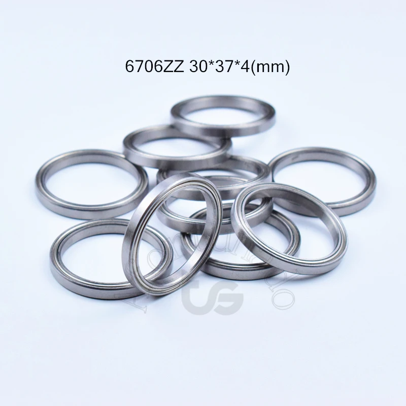 

6706ZZ 30*37*4mm 10pieces bearing free shipping 6706 6706ZZ chrome steel bearing metal sealed bearing Thin wall bearing