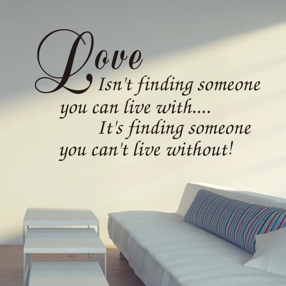 

New Hot The Living Room TV Decorative Wall Stickers Home Decor Romantic Bedroom Beautiful Proverbs