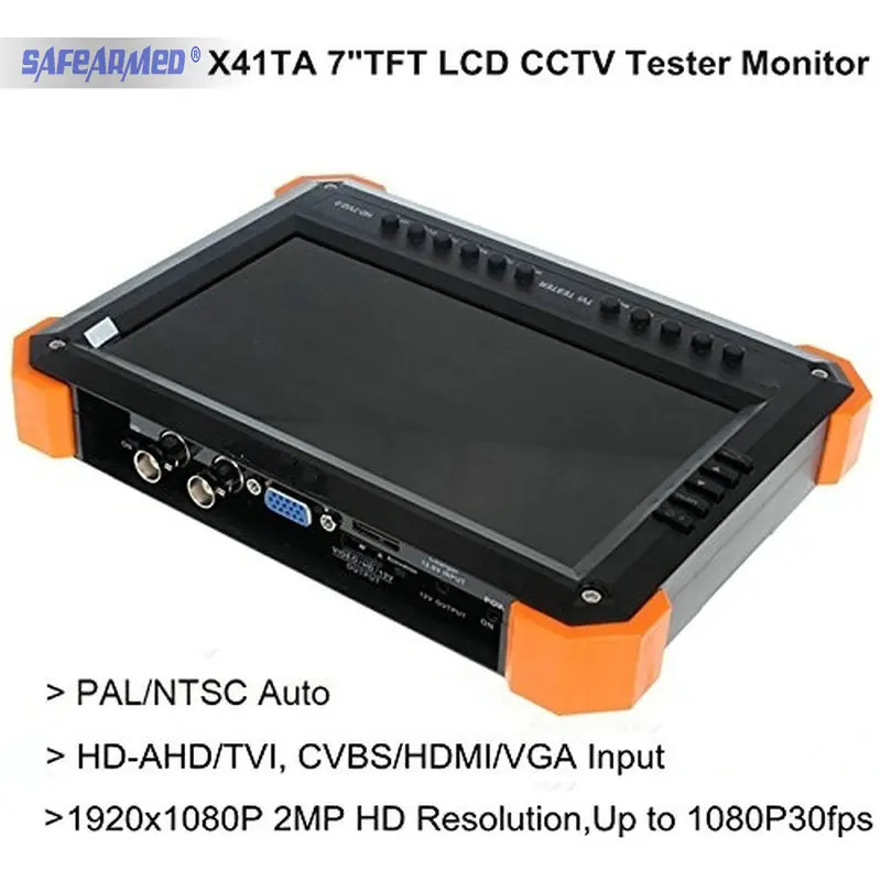 7 дюймов TVI AHD камера тестер CCTV монитор аналоговый HD TVI3.0 AHD2.0 1080P тестирование VGA HDMI