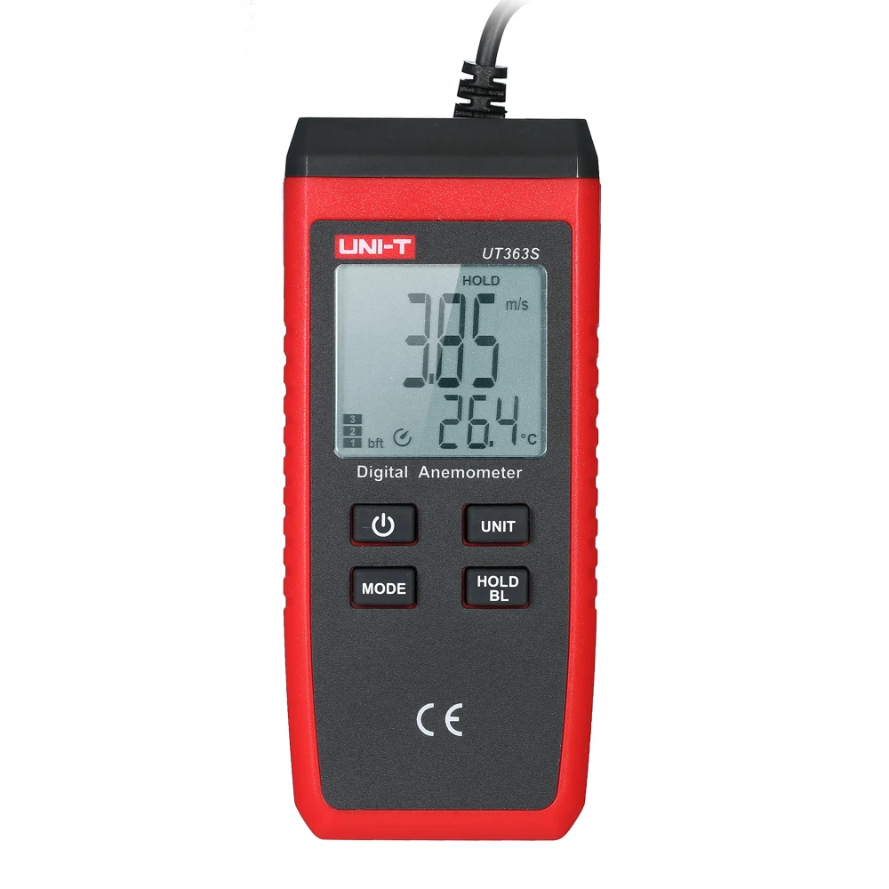 UNI-T UT363S Мини ЖК цифровой анемометр ручной измеритель скорости ветра скорость воздуха тестер температуры