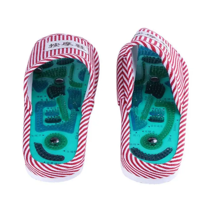 1 пара массаж ног Шлёпанцы для женщин здоровья обуви рефлексотерапия Магнитная Сандалии для девочек Акупунктура здорового Средства ухода