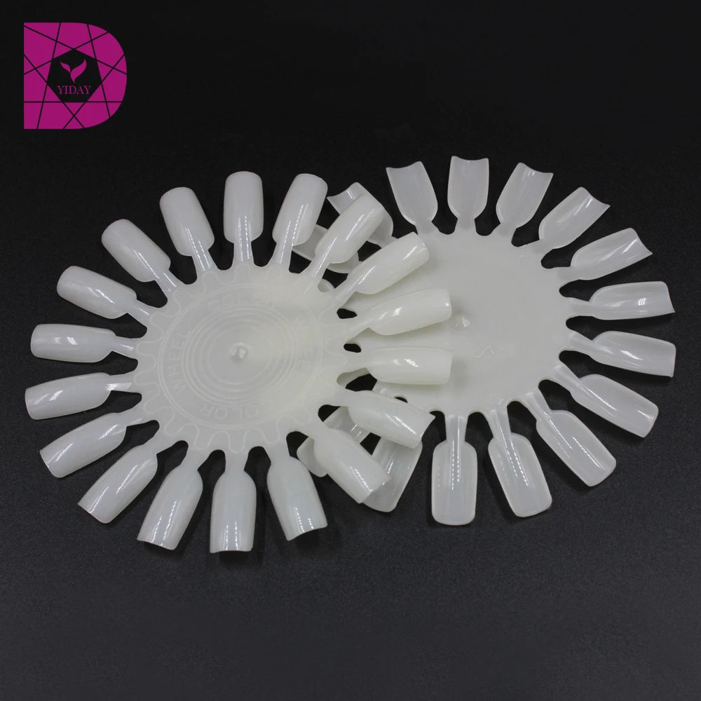

1 Wheel New Round 18 False Tips False Nail Art Acrylic Display Practice Board DIY Tool