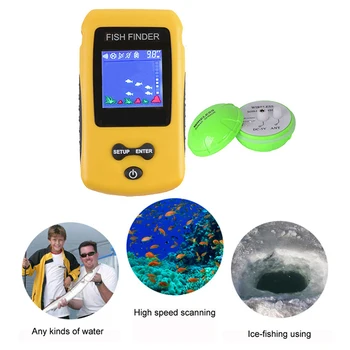 

2019 wireless Portable high-definition screen fish finder rechargable Sonar Sensor fishfinder for Outdoor Fishing wholesale