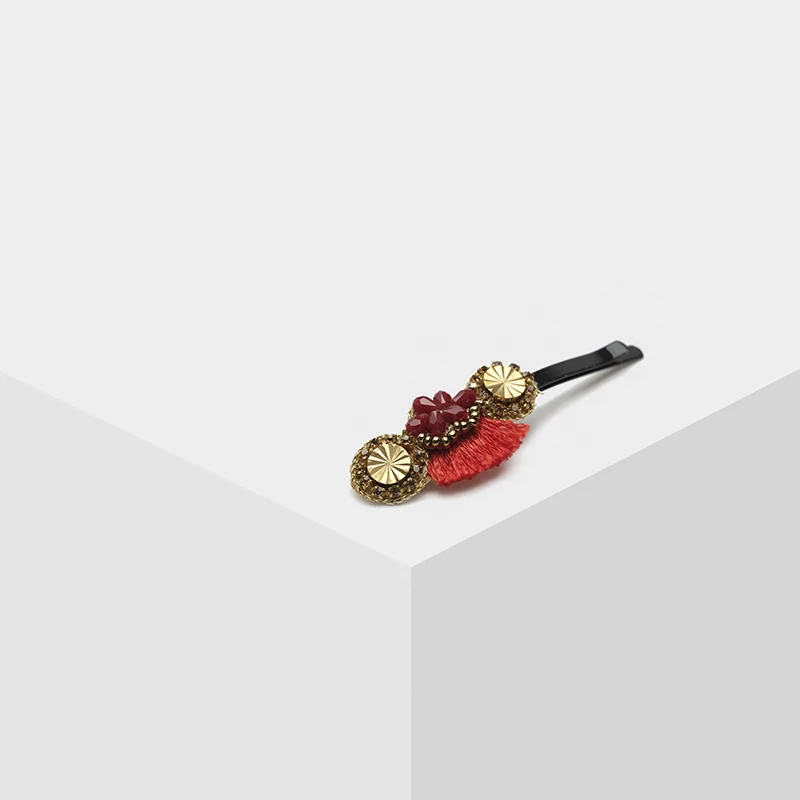

Amorita boutique Handmade beaded jewelry exquisite round tassel nationality wind hair card