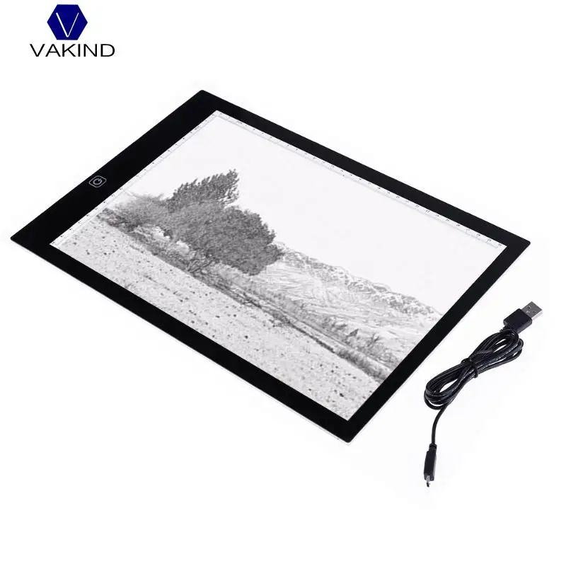 

VAKIND Ultra-Thin A4 LED Light Copy Painting Drawing Board Touch Type Animation Copy Tracing Pad Light Box Tablet Dimmable