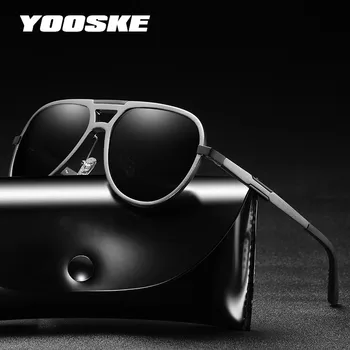 

YOOSKE Men Polarized Sunglasses Aluminum Magnesium Sun Glasses Luxury Brand Mirror Driving Glasses Pilot Shades Eyewear for Men