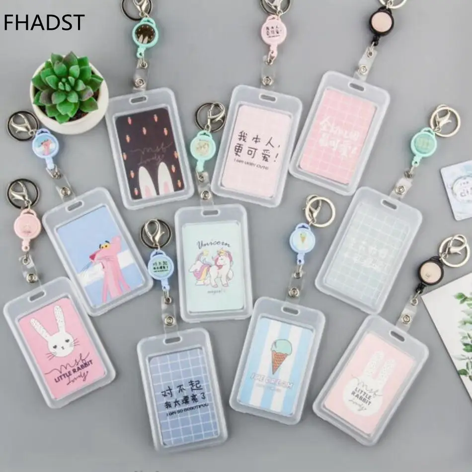 FHADST студенческий мультфильм ПВХ кредитный держатель для карт милый Единорог