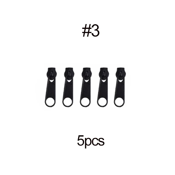 Новые 5 шт.#3#5#8#10 Ремонтный комплект для крепления на молнии DIY для крепления на молнии Швейные Инструменты Аксессуары для одежды - Цвет: 5pcs Black 3