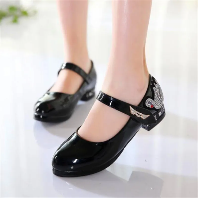 Girls School Shoes 2018 Autumn Students Patent leather