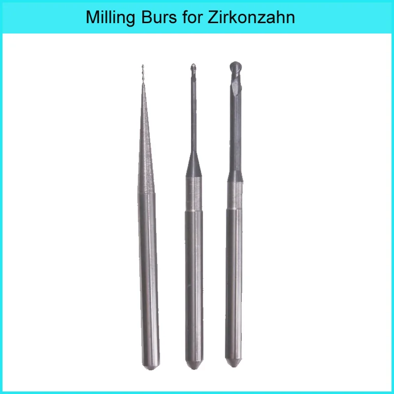 

Shank 3.0 Zirkonzahn M5/M1 CAD CAM milling burs 3 pcs/lot with DLC coating for dental technician