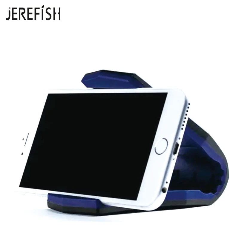 

JEREFISH Universal Car Phone Holder Stand Adjustable Alligator Clip Vehicle-mounted Mobile Scaffold Holder Cradle Mount Bracket