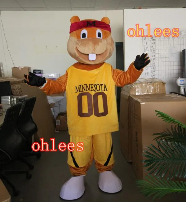 Ohlees/спортивный костюм Миннесоты Голден гоферс Голди Гофер талисман для