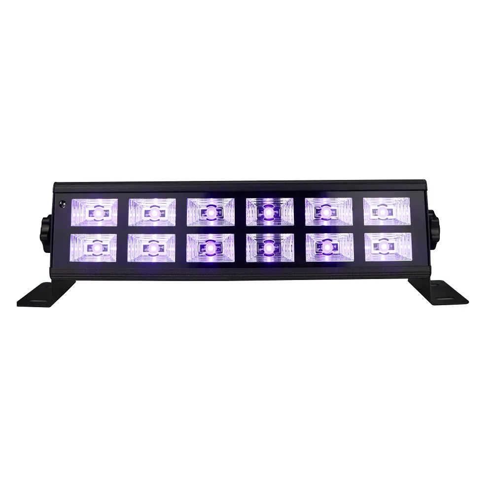 36 Вт 54 Вт 12 Светодиодный s 18 светодиодный s 72 Вт 24 светодиодный DMX 512 DJ Светодиодный УФ арматура дежурного освещения черные вечерние Клубные дискотеки для рождества внутреннего сценического эффекта