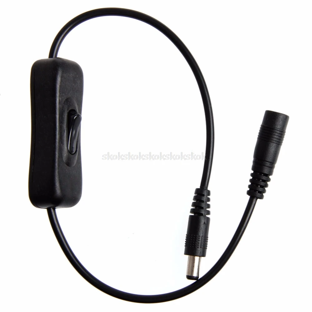 

1 PC 2.1mm/5.5mm DC In-Line Power Switch ON/OFF Cable Jack For Plug 12V LACA O19 dropship