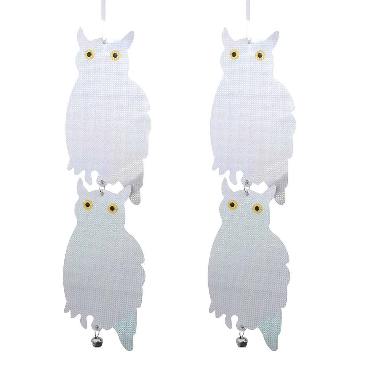 BESTOARD 4Pcs Laser Owl Deterrent Device Hanging Effective Reflective