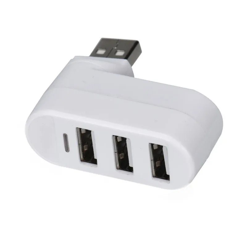 Mini 3 Port USB 2.0 Rotate Splitter Adapter Hub PC Lap Expansion Schwarz For Notebook/Tablet Computer PC Peripherals