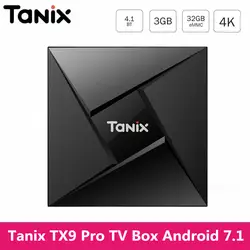 Tanix TX9 Pro Android 7,1 ТВ Box Amlogic S912 Octa Core Bluetooth 3 ГБ Оперативная память 32 ГБ Встроенная память Smart ТВ телеприставки IP ТВ Media Player